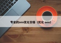 專業(yè)的seo優(yōu)化價(jià)格（優(yōu)化 seo）