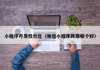 小程序開發(fā)性價(jià)比（微信小程序開發(fā)哪個(gè)好）