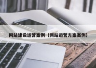 網(wǎng)站建設(shè)運營案例（網(wǎng)站運營方案案例）